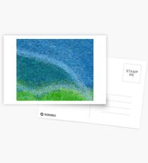 Dandelions in the Mower digital abstract painting Postcards