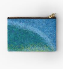 Dandelions in the Mower digital abstract painting Studio Pouch