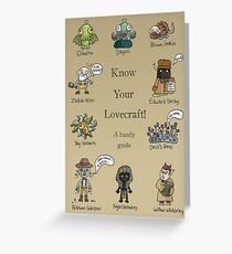 Know Your Lovecraft! Greeting Card