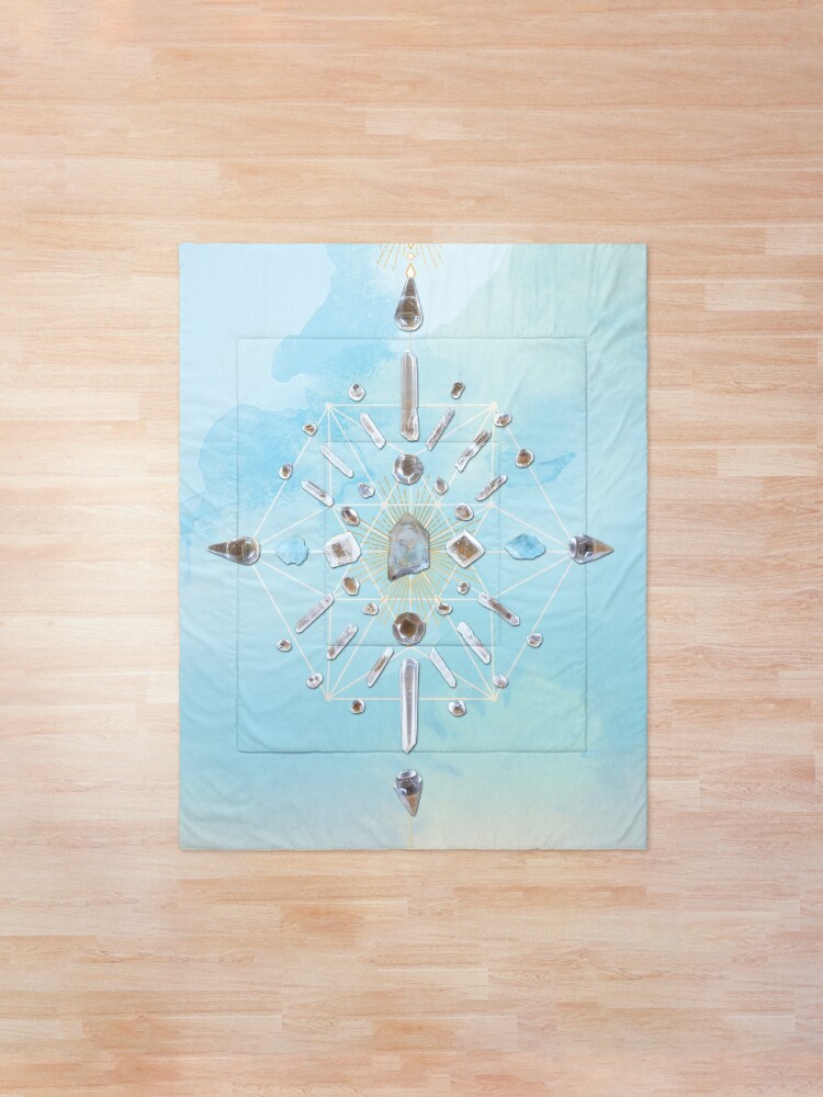 Alternate view of Ajoite Crystal Grid - Compassion Comforter