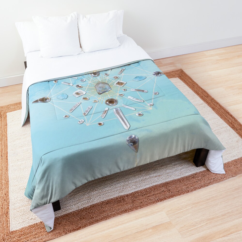 Ajoite Crystal Grid - Compassion Comforter