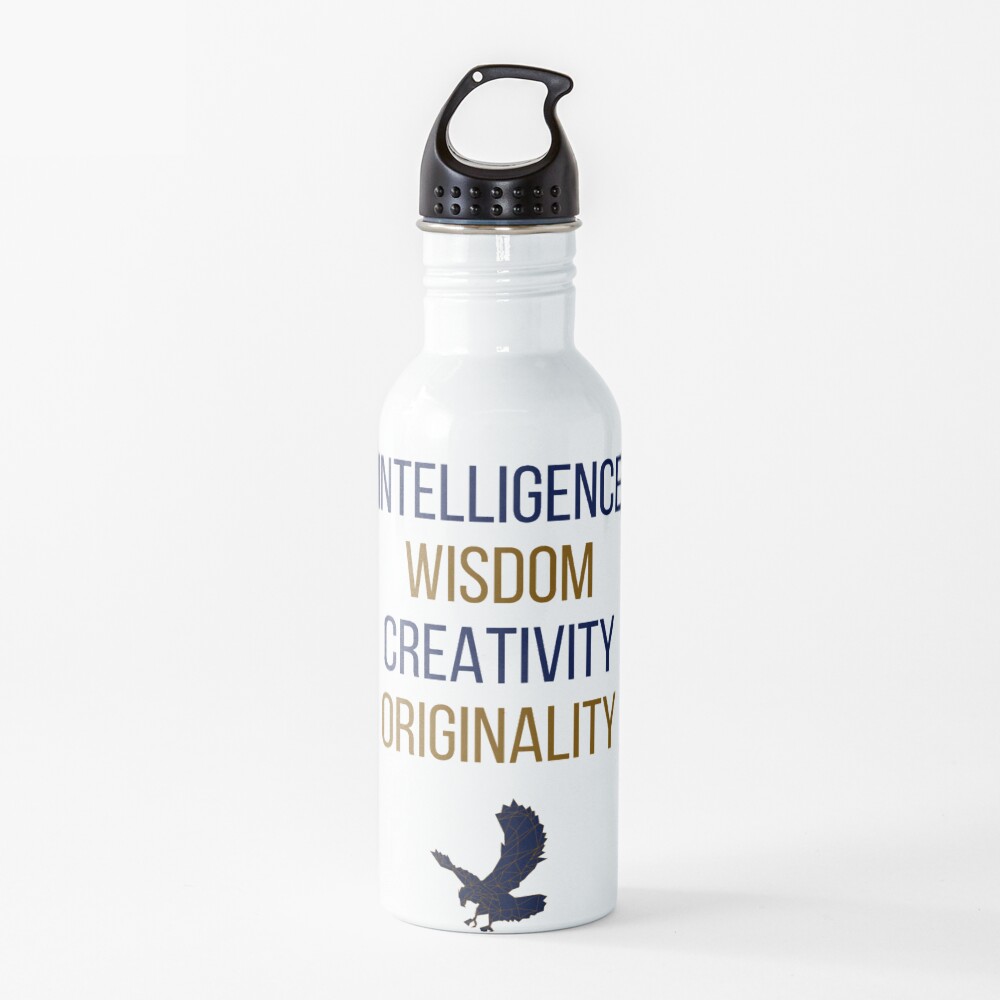 Blaue Wörter Trinkflasche