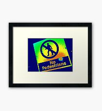No Pedestrians (1) Framed Print