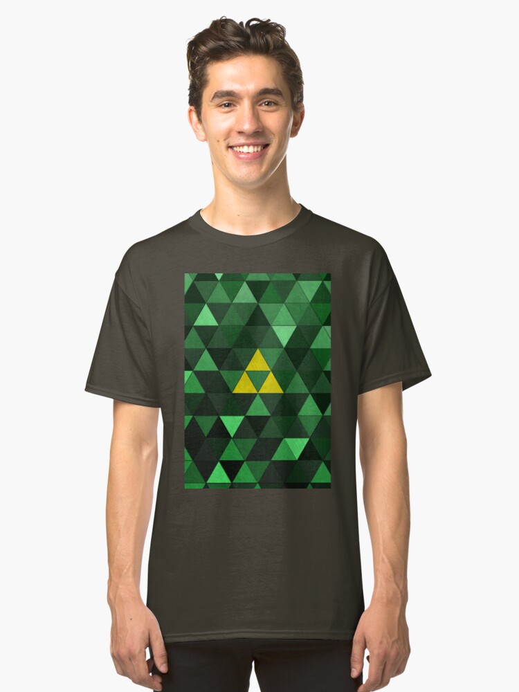 Alternate view of Triforce Quest (Green) Classic T-Shirt