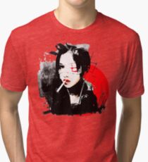 Japanese Punk Girl Tri-blend T-Shirt