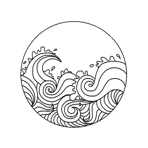 "Circular Ocean Waves Sticker" by selinuenal13 | Redbubble
