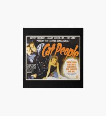 Cat People (1942) - Vintage Movie Poster Art Board Print
