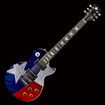 Artwork thumbnail, Texas Flag Guitar at 45 Degree Angle by WarrenPHarris