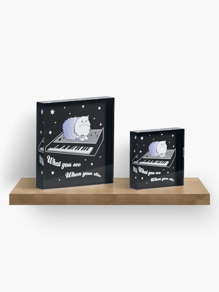 Alternate view of Cat on a Keyboard in Space Acrylic Block