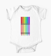 Rainbow Crayon One Piece - Short Sleeve