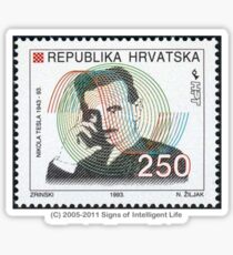 Tesla Stamp (Croatia) Sticker