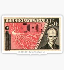 Tesla Stamp (Czechoslovakia) Sticker