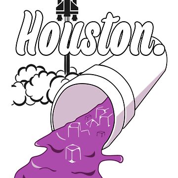 Houston Astronaut Digital Art H-town Art Print Décor 