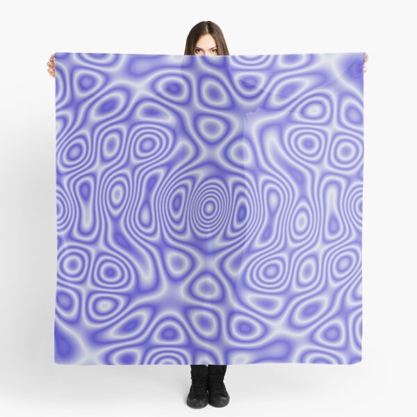 Blue Cosmic Liquid Pattern Scarf