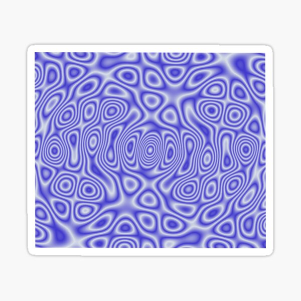 Blue Cosmic Liquid Pattern Sticker