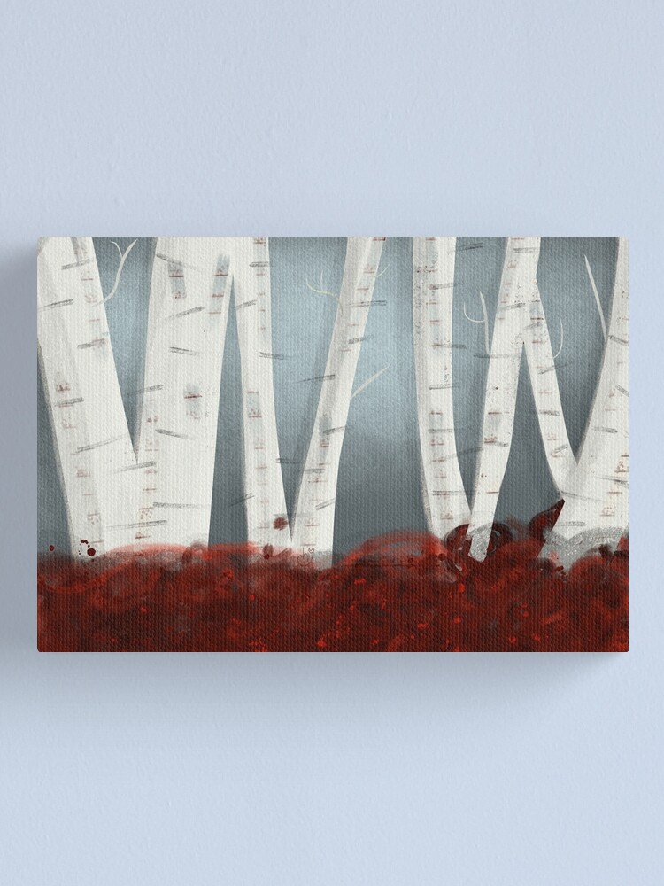 Alternate view of Modern Birchwood Art Print Canvas Print