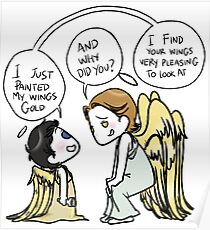 Fledgling Castiel + Gabriel Poster