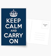 keep calm and carry on Postcards