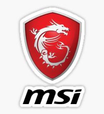 MSI Logo Potrait Black Sticker