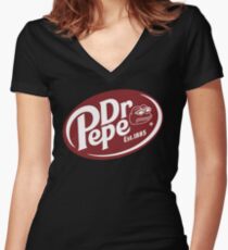 Dr Pepper Pepe Women's Fitted V-Neck T-Shirt