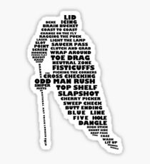 Hockey Player Typography Sticker