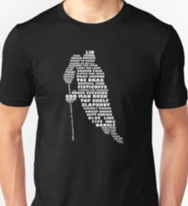 Hockey Player Terminology Calligram Unisex T-Shirt