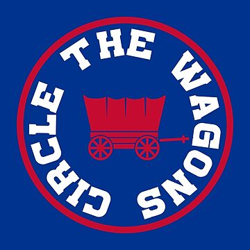 Circle The Wagons - Blue Sticker for Sale by SaturdayAC