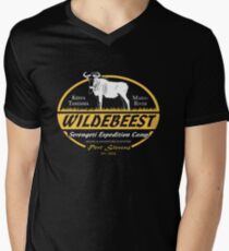 Serengeti-Gnu T-Shirt mit V-Ausschnitt für Männer