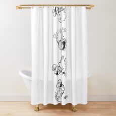 calvin flaying Shower Curtain