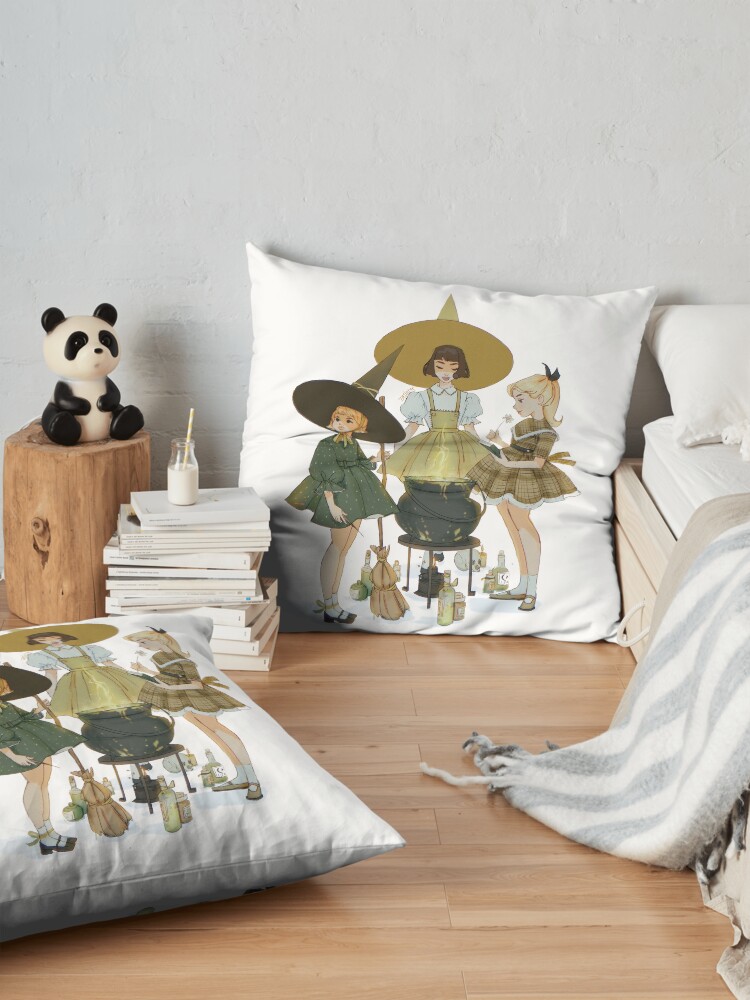 Alternate view of vintage witches ii Floor Pillow
