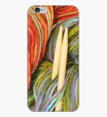 yarn and knitting needles iPhone Case