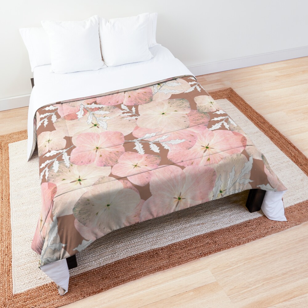 Hortensie Pastell Tagesdecke