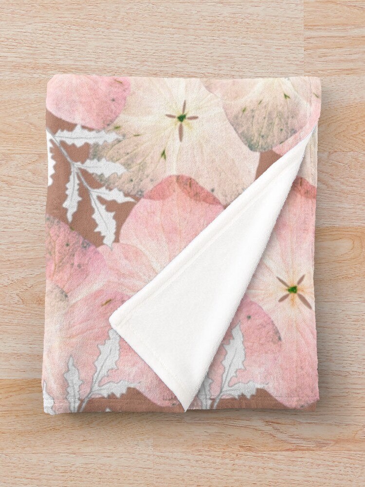 Alternative Ansicht von Hortensie Pastell Fleecedecke