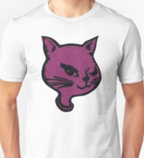 Winking Cat Pink Unisex T-Shirt