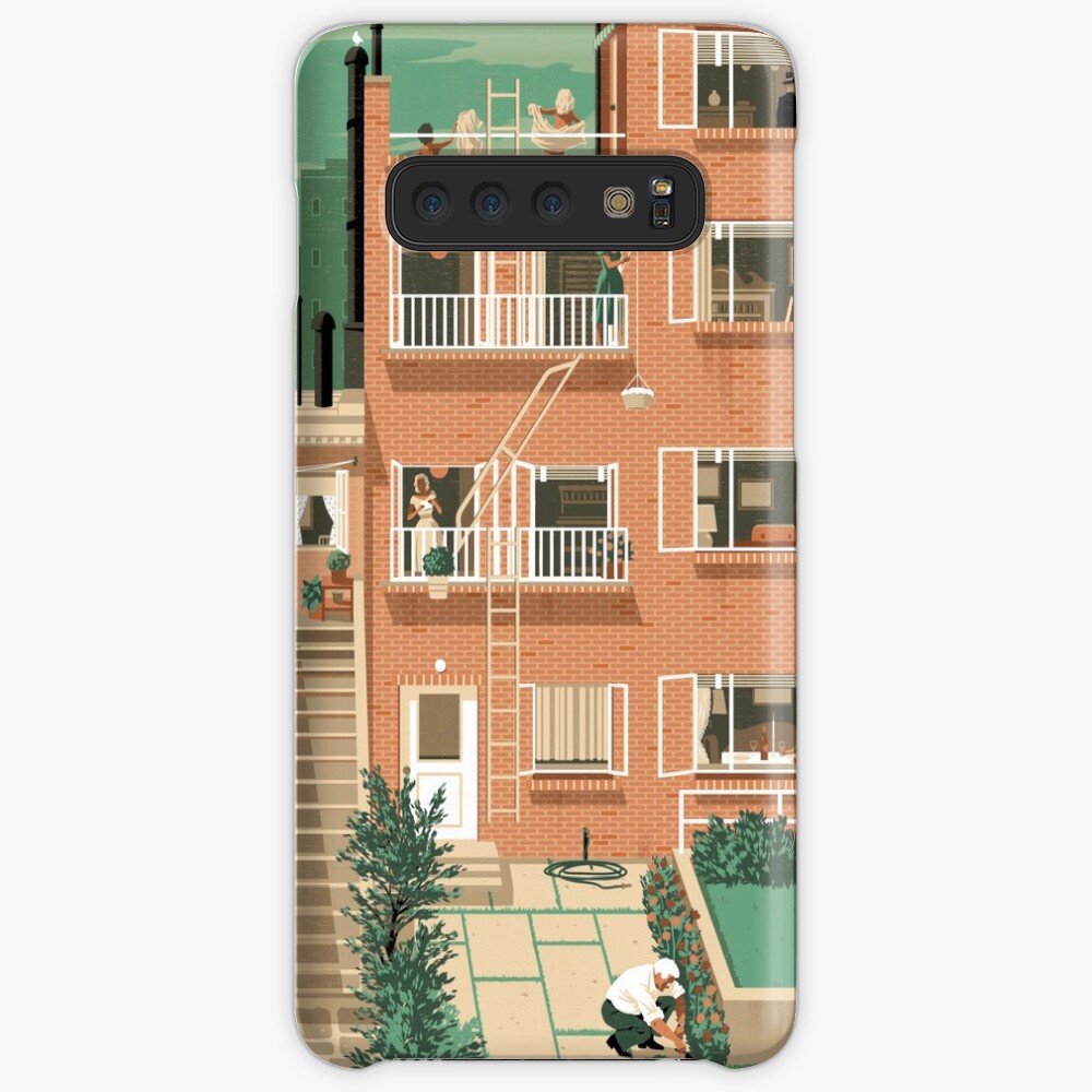 Travel Posters - Hitchcock's Rear Window - Greenwitch Village New York Case & Skin for Samsung Galaxy