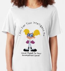 Camiseta ajustada Dee Dee Soy demasiado inteligente Laboratorio de Dexter