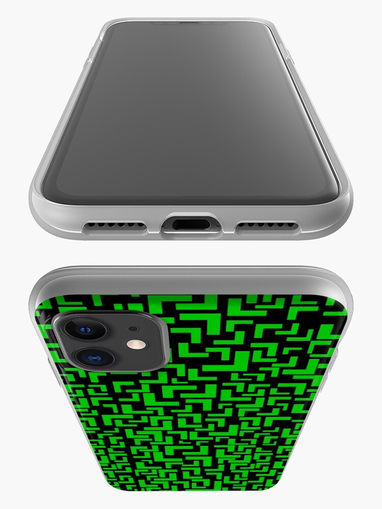 Alternate view of Glitches in the Void, Green iPhone Case & Cover