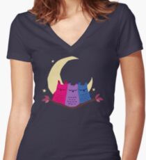Bisexuowls Women's Fitted V-Neck T-Shirt