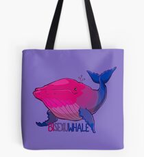 Bisexuwhale - with text Tote Bag
