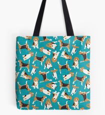beagle scatter blue Tote Bag