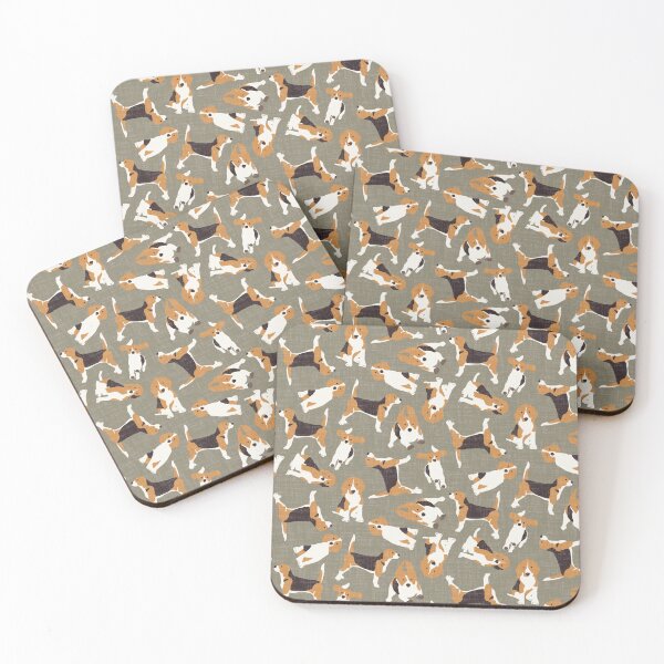 beagle scatter stone Coasters (Set of 4)