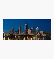 Tampa Skyline at Night Photographic Print