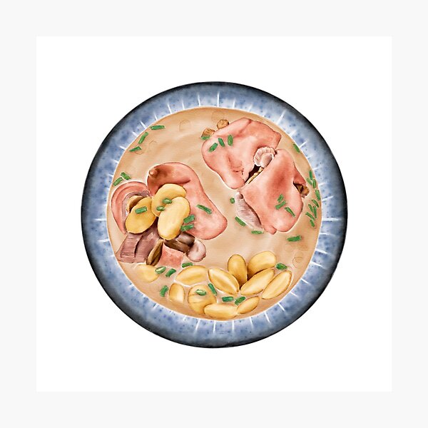 Kidney bean trotters soup | 老妈蹄花 Photographic Print