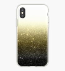 Schwarz und Gold Faux Glitter Farbverlauf iPhone-Hülle & Cover