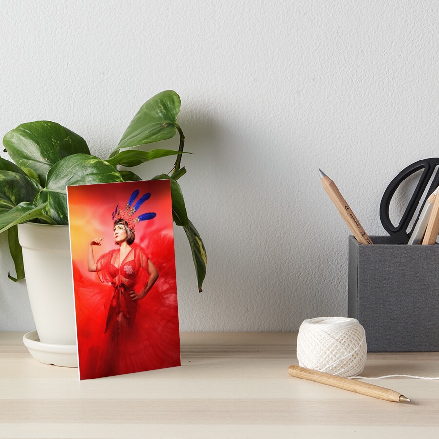 Red Art Board Print