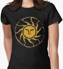 Preiset die Sonne Tailliertes T-Shirt