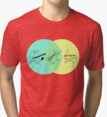 Keytar Platypus Venn Diagram Tri-blend T-Shirt