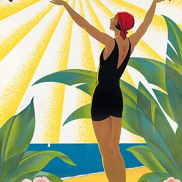 Artwork thumbnail, 1931 Sur La Cote D'Azur France Travel Poster by retrographics