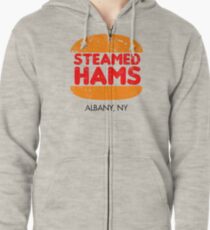 Retro Steamed Hams Zipped Hoodie