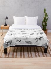 Types of Dinosaurs Throw Blanket